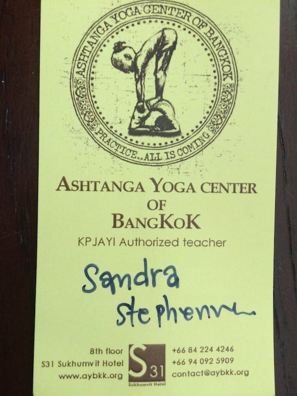 Ashtanga Yoga Practice Bangkok Xandra